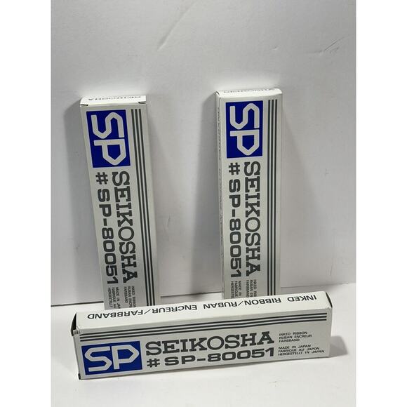 Lot 3 Genuine seikosha SP-80051 Inked ribbon All Sealed Made In Japan